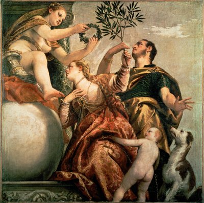 愛の寓意：幸福な結合（キャンバスに描かれた絵画） 作： (1528-88) Veronese