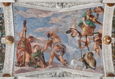 羊飼いにぶどうの使い方を教えるバッカス 作： Veronese