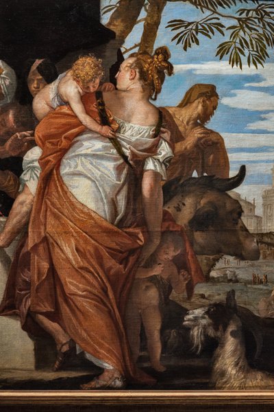 ダビデの油注ぎ、詳細 作： (1528 88) Veronese