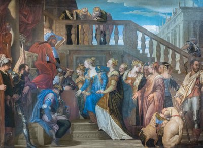 Ester e Assuero, 1560-69 (óleo sobre tela) 作： (1528 88) Veronese