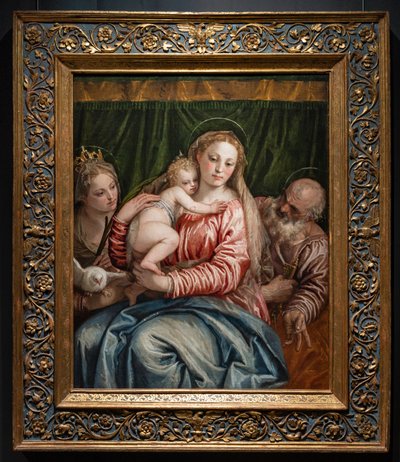 アレッサンドリアの聖カタリナとピーターの間のマドンナと幼子イエス 作： (1528 88) Veronese