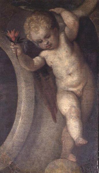 赤い花をつけたPUTTO（67073も参照） 作： Veronese