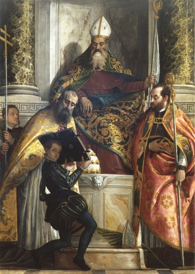 聖アントニウスと聖キプリアヌスの間の大修道院長 作： Veronese