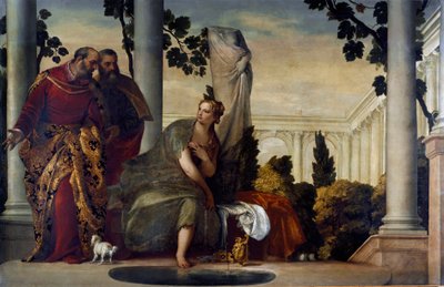 スザンヌと老人たちポール・ヴェロネーゼ（1528-1588）と呼ばれるパオロ・カリアリの絵画、1570年頃。キャンバスに油彩。ディム：175x320cm。バンカ・カリージョ・コレクション「ジュネス 作： Veronese