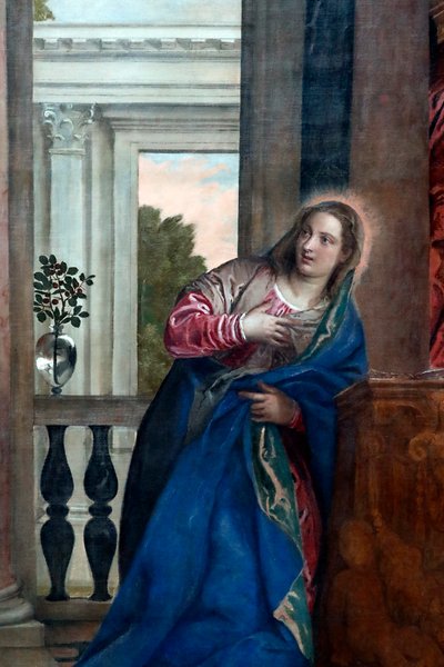 聖母の受胎告知 16世紀（キャンバスに油彩） 作： Veronese