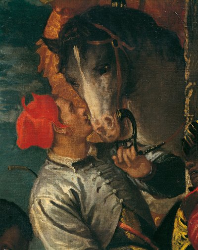 ヴェロネーゼとして知られるパオロ・カリアリ作（1528-1588）、キャンバスに油彩、355x320 cm 作： (1528 88) Veronese