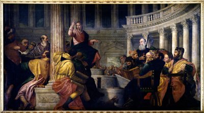 医者と話すイエスパオロ・ヴェロネーゼ（1528-1588）の絵画 作： Veronese