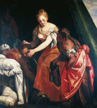 ホロフェルネスの首を持つジュディス (キャンバスに油彩) 作： (1528 88) Veronese