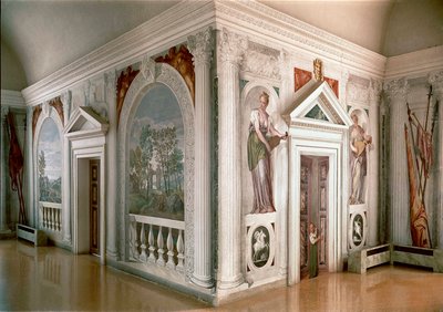 風景と音楽家たち パオロ・ヴェロネーゼ（パオロ・カリアリ）（1528-1588）によるフレスコ画 1561年頃 マサー（トレヴィーゾ）、ヴィラ・バルバロ 作： Veronese