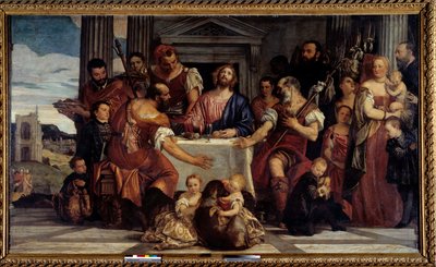 エマオのペレラン」 パオロ・ヴェロネーゼ（1528-1588）の絵画 16世紀 日2,41x4,15 m . 作： Veronese