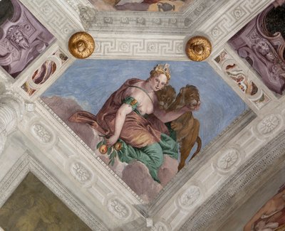 パオロ・カリアリ（ヴェロネーゼ）のフレスコ画（イタリア、メーザーのバルバロ荘 作： Veronese