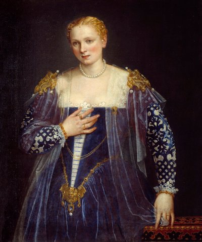 美しきナニの肖像」 絵画 パオロ・ヴェロネーゼ（1528-1588） 16世紀 日1,19×1,03メートル 作： Veronese