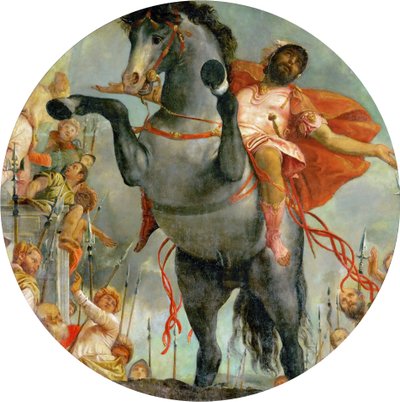 マルクス・クルティウスの犠牲的死」 1550-2年頃 （油彩・キャンバス 作： Veronese