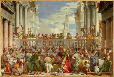 カナの婚礼（Le nozze di Cana）（水がワインに変わる奇跡）」 絵画：パオロ・カリアリ（Paolo Caliari）ディット・パオロ・ヴェロネーゼ（1528-1588 作： Veronese