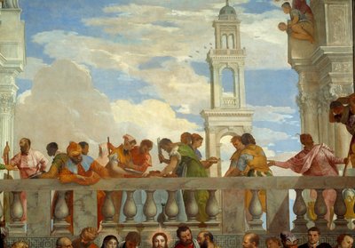 カナの婚礼、詳細：バルコニー。フレスコ画：パオロ・ヴェロネーゼ（1528-1588） Ec.Fri. 作： Veronese