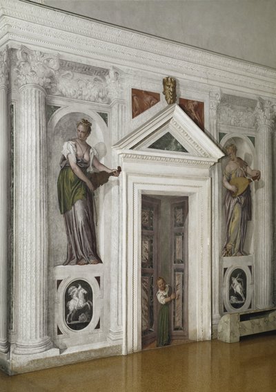 十字架の間（sala a crociera）の眺め、1561年頃（フレスコ画 作： Veronese
