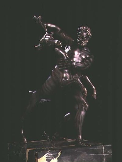 ヘラクレスとアルカディアの雄鹿（ブロンズ 作： Giambologna
