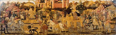 ダビデの勝利（金地パネルにテンペラと銀） 作： (15th c.) Giovanni di Ser Giovanni