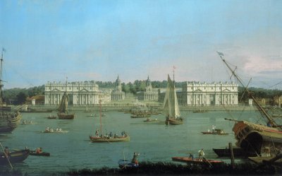 テムズ川北岸から見たグリニッジ病院、1752年頃（油彩・カンヴァス） 作： (1697 1768) Canaletto