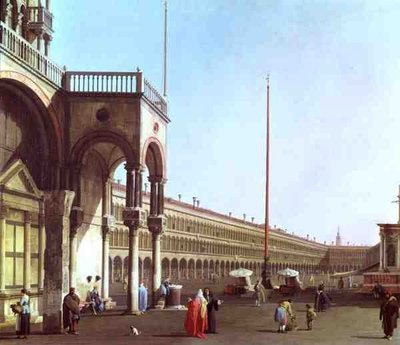 ドージェ宮からのサン・マルコ広場（油彩・キャンバス 作： Canaletto