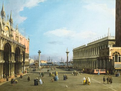 ベネチア、サン・マルコ図書館のあるピアッツェッタ 作： (1697 1768) Canaletto