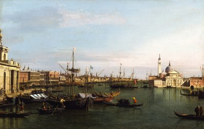 ヴェネツィアの眺め: サン・ジョルジョ・マッジョーレ大聖堂 (キャンバスに油彩) 作： (1697 1768) Canaletto