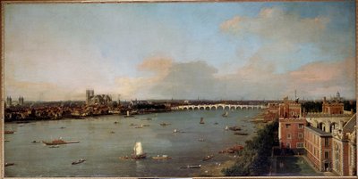 18世紀のロンドンとテムズ川の眺め カナレットとして知られるアントニオ・カナルの絵画（1697～1768年） 18世紀 - ロブコヴィッチ・コレクション、ロブコヴィッチ宮殿、プラハ - 寸法 高さ：118cm（46.5インチ）。幅：238 cm（93.7インチ 作： Canaletto