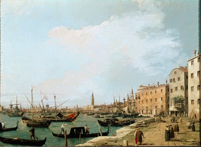ヴェネツィア、スキアヴォーニ渓谷の眺め（油彩・キャンバス 作： Canaletto