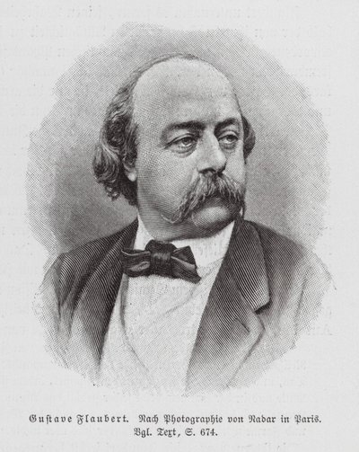 ギュスターヴ・フローベール、フランスの小説家（エングレーヴィング） 作： (1820-1910) (after) Nadar