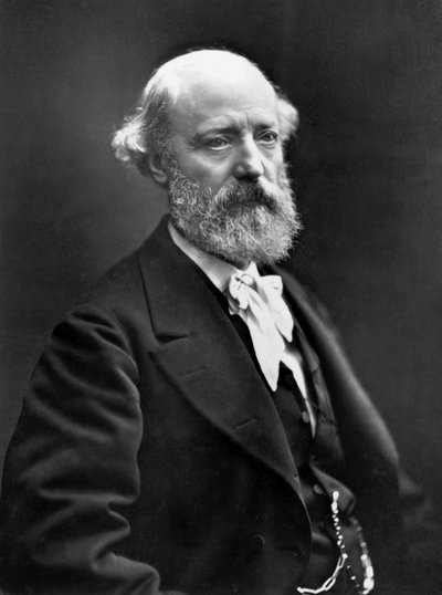 Eugene Viollet-Le-Duc (1814-1879) 多くのモニュメント（パリのノートルダム寺院、ピエールフォン城）を修復したフランスの建築家、1878年にNadar (1820-1910)が撮影した写真 作： Nadar