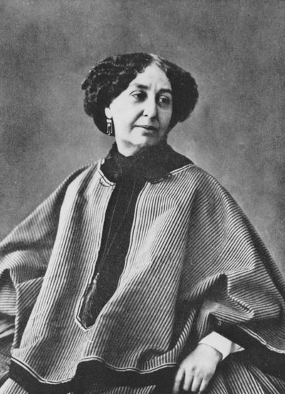 ジョルジュ・サンド（Aurore Dupin, Baronne Dudevant）（1804-1876）フランスの作家、1865年頃にナダールが撮影した写真 作： Nadar