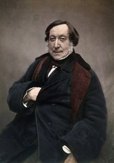 Gioachino (Antonio) Rossini (1792-1868) イタリアの作曲家、Nadarによる写真後 作： Nadar