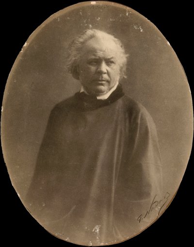 画家オノレ・ドーミエの肖像（モノクロ写真 作： Nadar