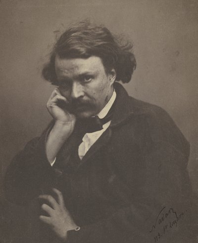 自画像、1855年頃（モノクロ写真 作： Nadar