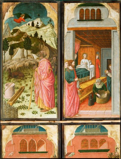 聖母の生活から12のシーン... 作： (active c.1463-c.1490) Master of Wilten