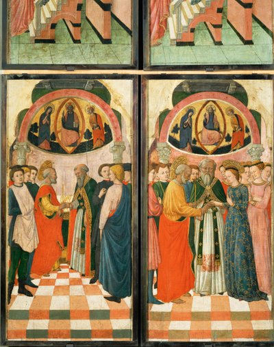 聖母の生活から12のシーン... 作： (active c.1463-c.1490) Master of Wilten