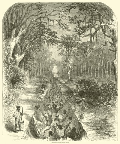 運河で働く黒人たち（1863年3月）（彫刻 作： (after) American School