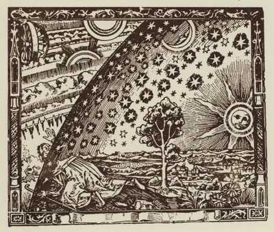 人は地球の果てまで旅し、中世の宇宙を表現 (リソ) 作： (after) English School