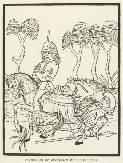 レイモンダンは偶然にも叔父を殺してしまった（版画 作： (after) English School