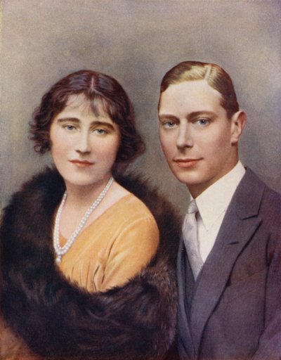 1926年のヨーク公爵夫妻（カラー写真） 作： (after) English photographer