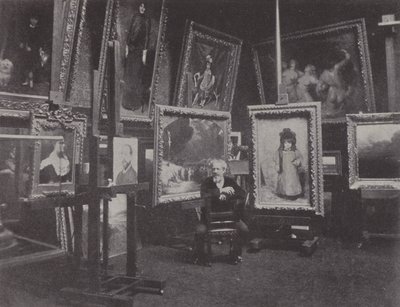 フランスの画家、カロルス＝デュランのアトリエ（モノクロ写真 作： (after) French Photographer