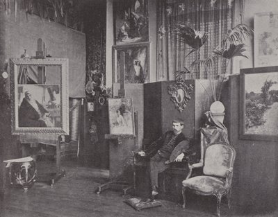 フランス人画家、パスカル・ダニャン・ブーベレのアトリエにて（モノクロ写真 作： (after) French Photographer