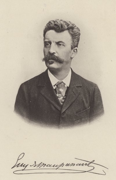 Guy de Maupassant（フランスの短編小説家、小説家）（モノクロ写真 作： (after) French Photographer