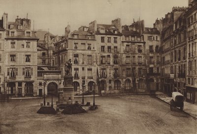 1875年に一部が取り壊されたドーフィネ広場（モノクロ写真 作： (after) French Photographer