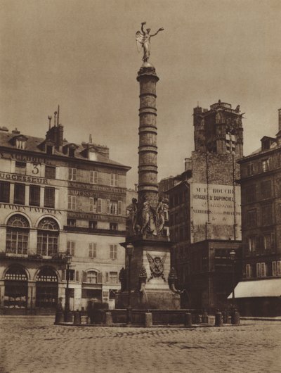 シャトレ広場、噴水は元の場所に（モノクロ写真 作： (after) French Photographer