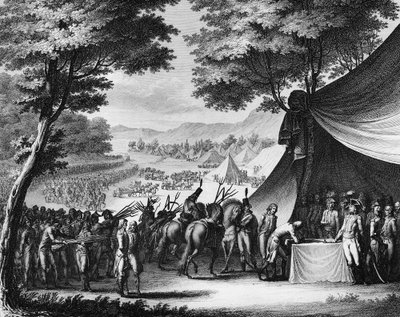 フランス革命の戦争と反革命運動ヴァンデの戦争2月17日のヴァンデの降伏 作： (after) Girardet