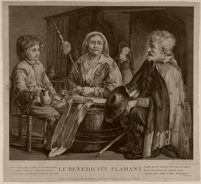 フレミッシュ・ベネディクト（版画 作： (after) Le Nain Brothers