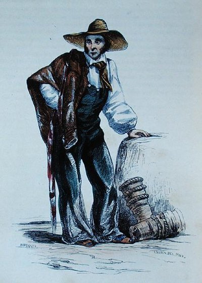 ルーションの住人」（ビロウステが彫った「Les Francais Peint Par Eux-Memes」の挿絵 作： (after) Loubon
