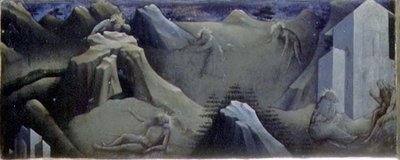 聖オヌプリウスの生涯からの場面」（パネルにテンペラ 作： (c.1370 1425) Lorenzo Monaco