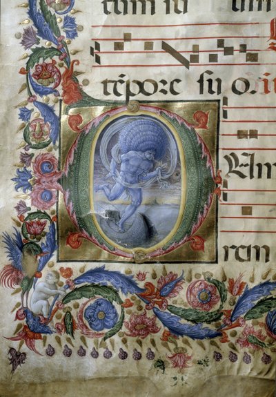 漸進的なイルミネーションのページ（ミニチュア 作： (c.1445 1527) Liberale da Verona